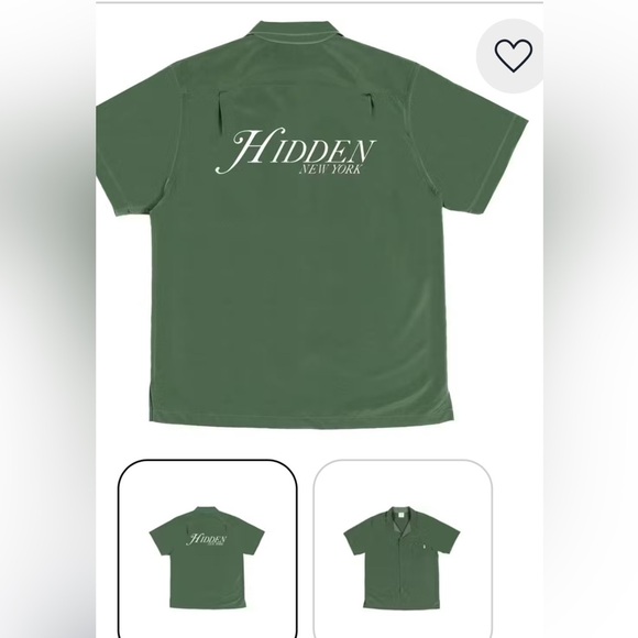 Hidden NY Camp Collar Shirt 👕 💚 - Picture 1 of 6